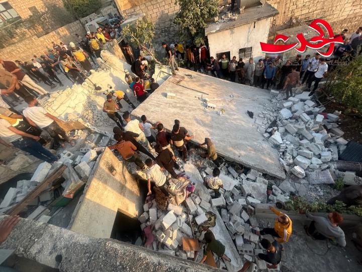 انفجار في بناء سكني بريف إدلب الشمالي