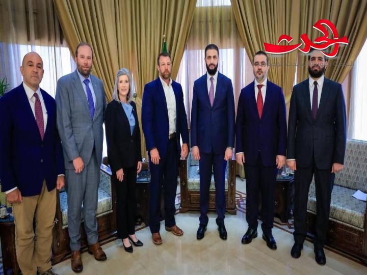 الرئيس الشرع يستقبل وفداً من أعضاء مجلسي النواب والشيوخ الأمريكيين