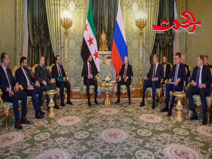 الرئيس الشرع يلتقي الرئيس بوتين في موسكو
