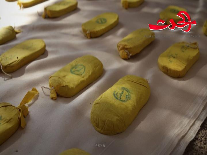 ضبط 27 كيلوغراماً من المخدرات في ريف درعا الشرقي كانت معدة للتهريب إلى الخارج