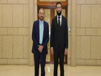 القائد أحمد الشرع يلتقي الدكتور فيصل القاسم في دمشق