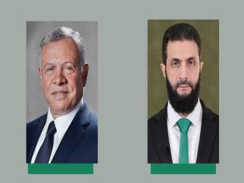 الرئيس الشرع يتلقى برقية تهنئة من ملك الأردن بمناسبة عيد الفطر المبارك