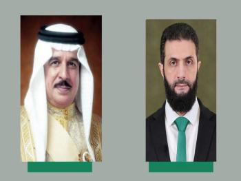 الرئيس الشرع يتلقى برقية تهنئة من ملك البحرين بمناسبة عيد الفطر المبارك
