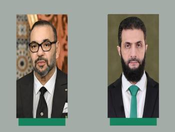 الرئيس الشرع يتلقى برقية تهنئة من ملك المغرب بمناسبة عيد الفطر المبارك