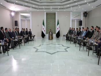 جلسة معايدة جمعت الرئيس الشرع مع إدارة الهيئة العامة للمنافذ البرية والبحرية
