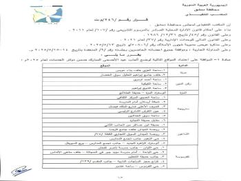 "محافظة دمشق": تمنح تراخيص مؤقتة لألعاب الأطفال .. مع تحديد أماكن تموضعها خلال فترة العيد